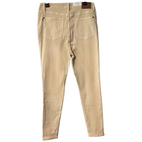 Judy Blue High Rise Tummy Control Skinny Jeans Beige Garment Dyed NWT - Picture 12 of 13